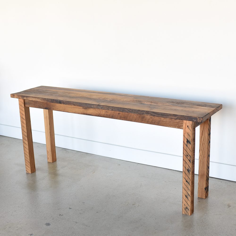 Farmhouse Reclaimed Wood Console Table What We Make