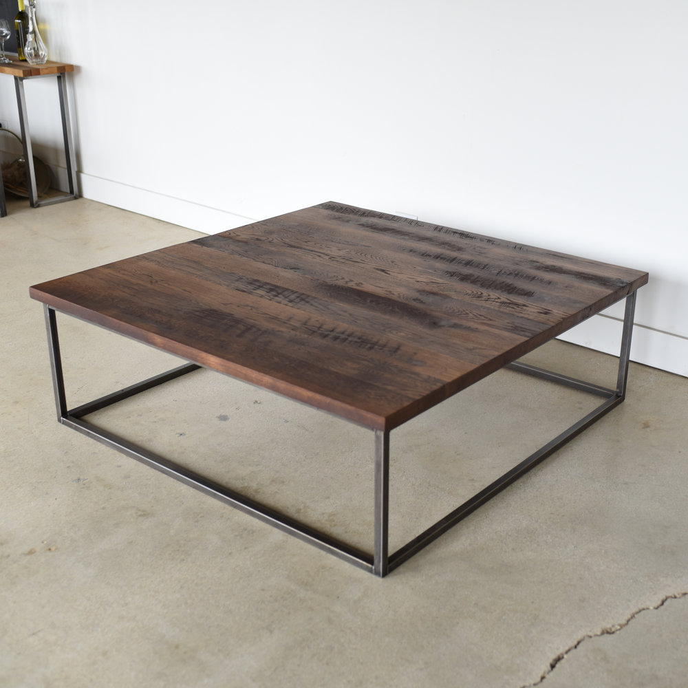 Featured image of post Box Frame Coffee Table / Handmade coffee table, end table, lamp table, couch table, occasional table, industrial table, steel frame, oak top, small table, interior.