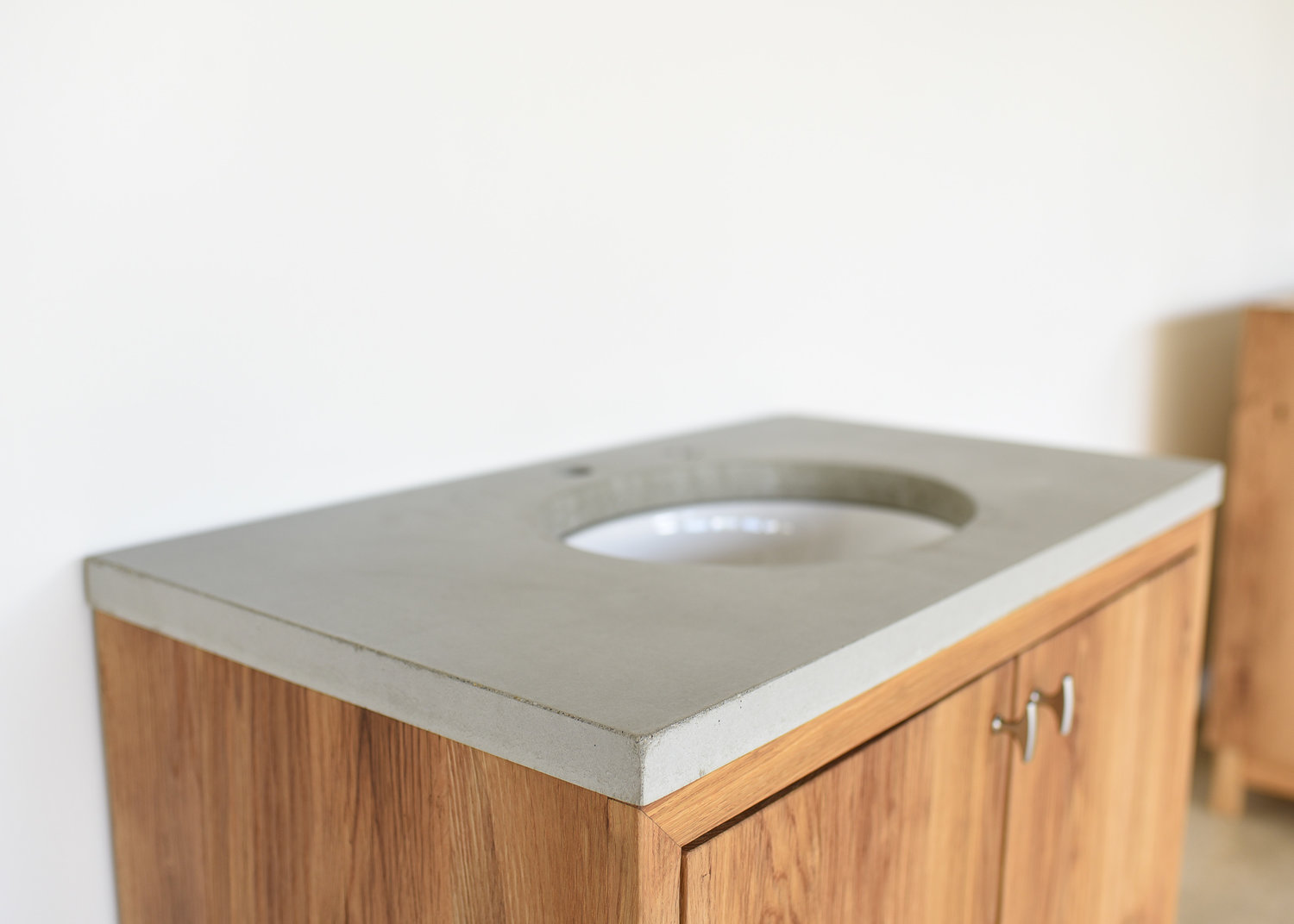 Concrete Vanity Top Single Oval, Concrete Vanity Top With Vessel Sink