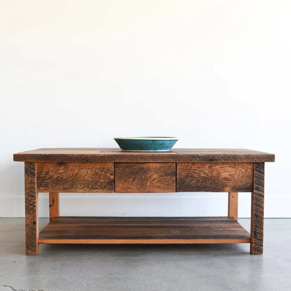 Reclaimed Patchwork Wood Coffee Table Lower Shelf Drawer What We Make - Reclaimed Wood End Tables With Drawers Reclaimed Patchwork Wood Coffee Table Lower Shelf Drawer What We Make - Reclaimed Wood End Tables With Drawers