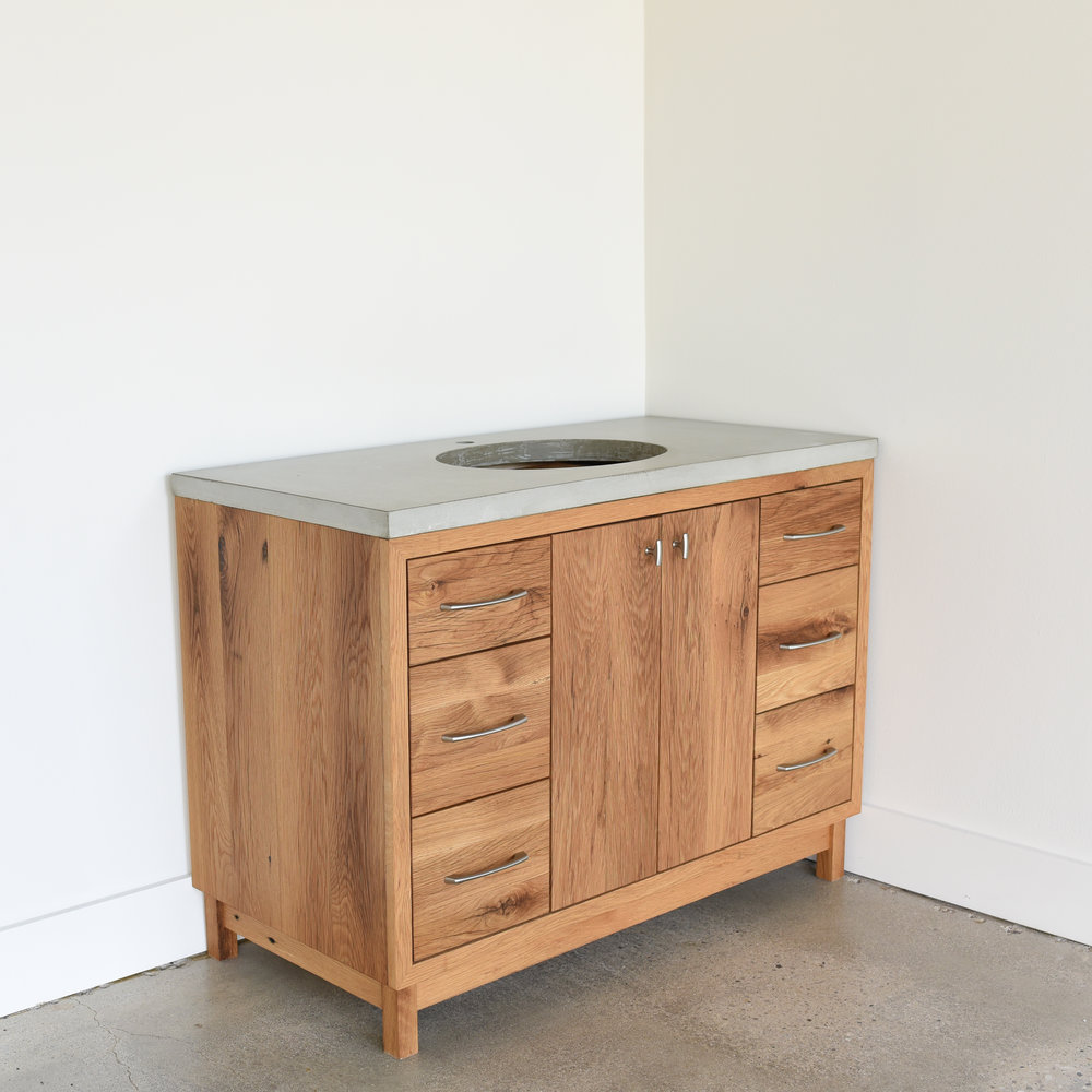 48 Modern Reclaimed Wood Vanity Single Sink What We Make