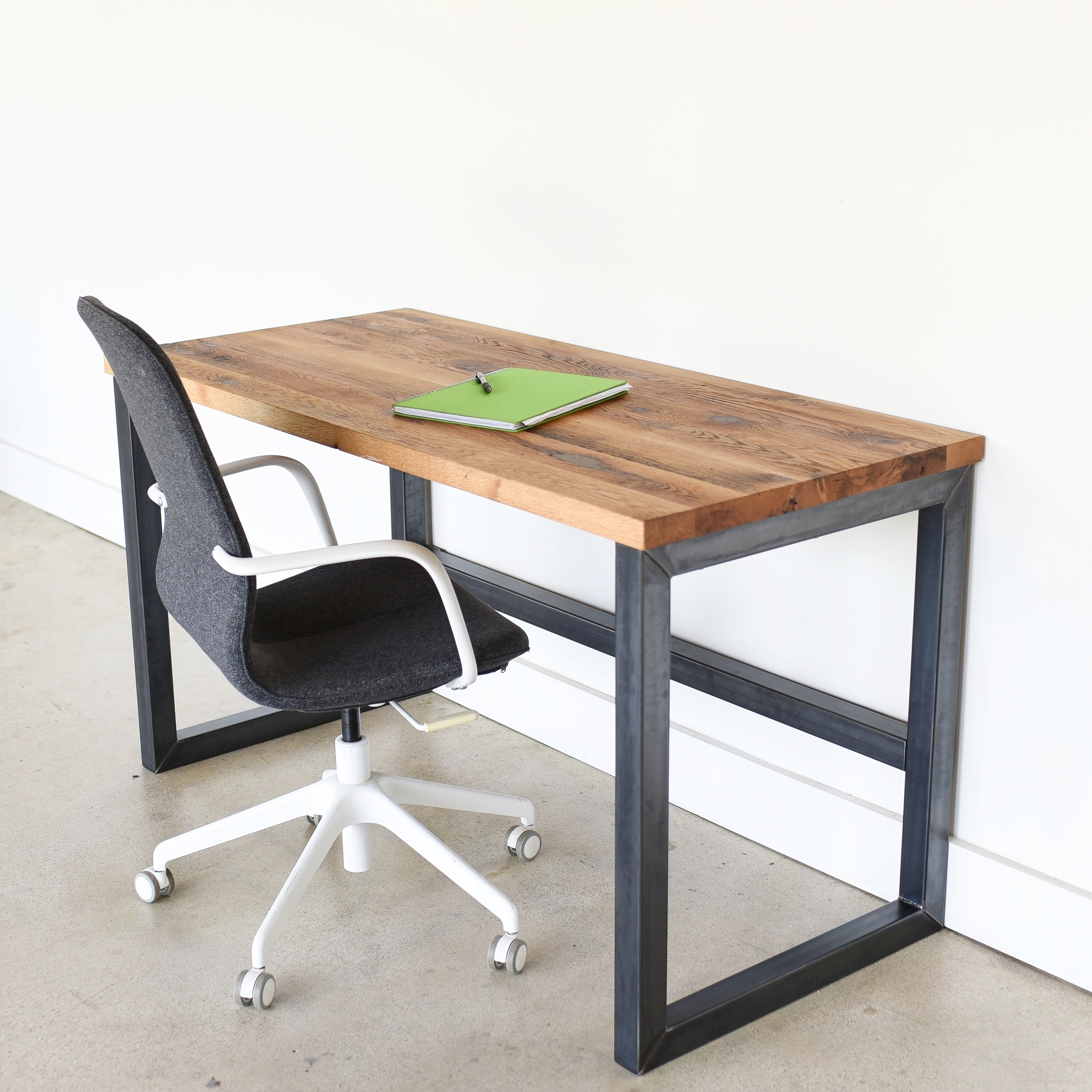 Industrial Reclaimed Wood Desk 2 X 2 Metal Frame What We