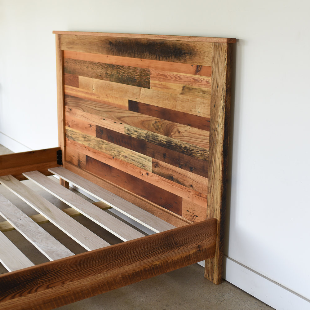 Rustic Reclaimed Wood Bed What We Make, Rustic Barn Wood Bed Frames