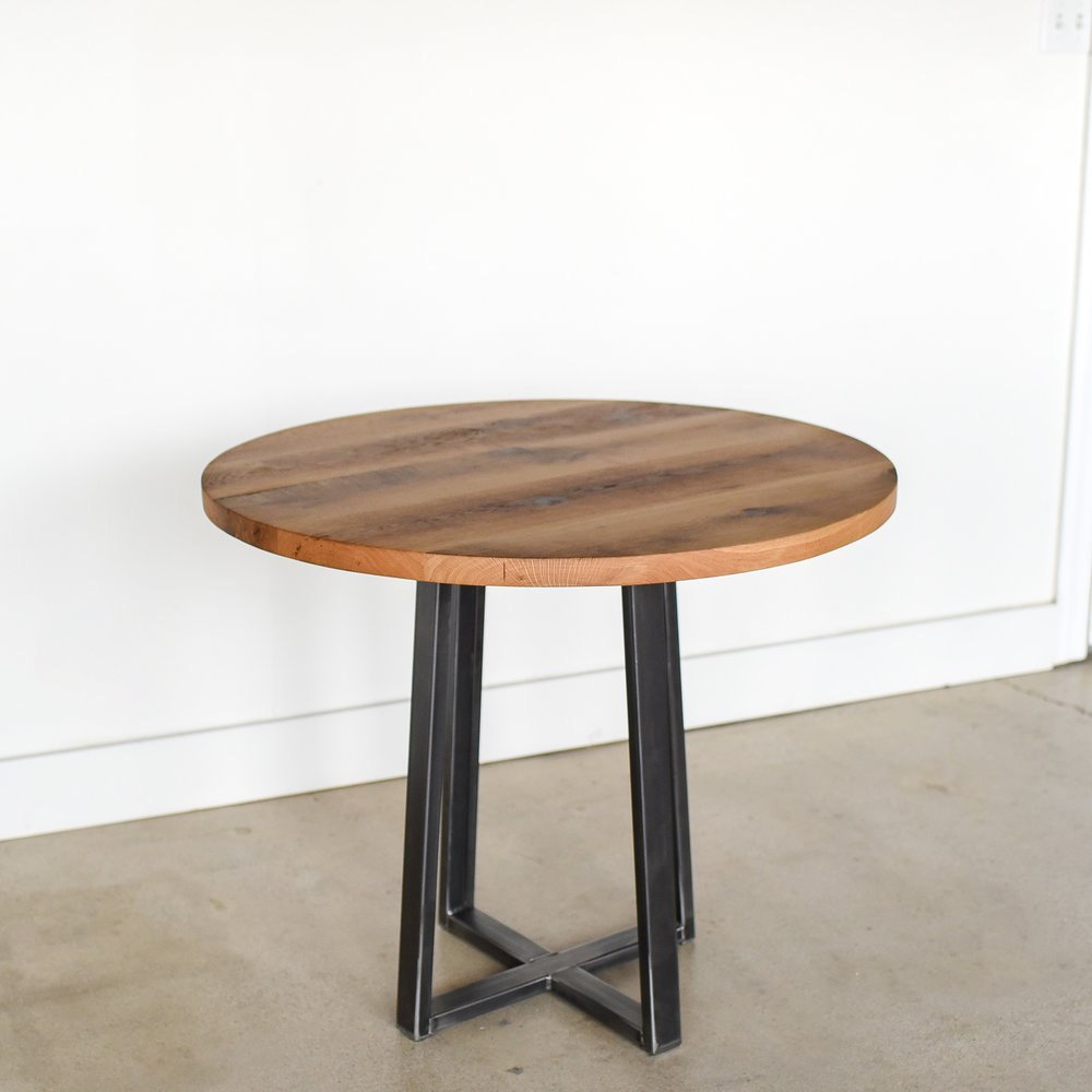 Round Industrial Reclaimed Wood Pub Table 36 Counter Height What We Make Round Industrial Reclaimed Wood Pub, Round Wood Pub Tables