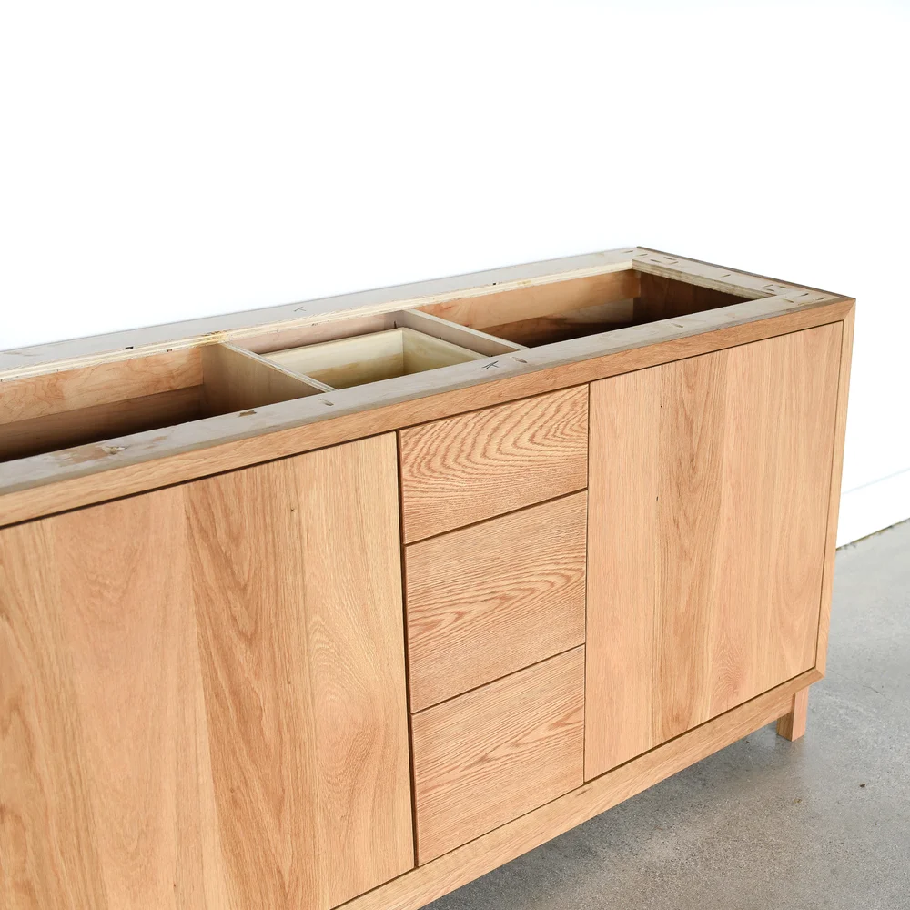 60 Modern White Oak Wood Vanity Double Sink What We Make 60 Modern White Oak Wood Vanity Double Sink What We Make