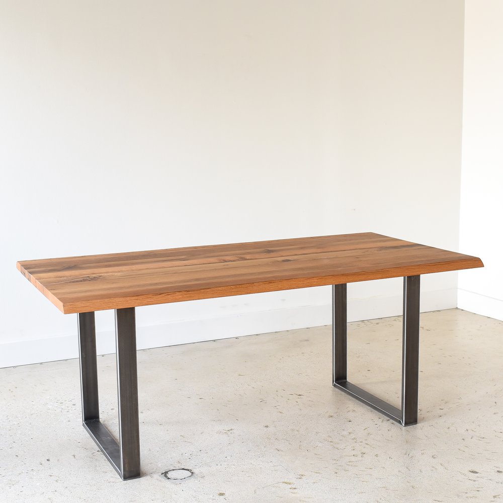 Live Edge Modern Dining Table U Shaped Metal Legs What We Make