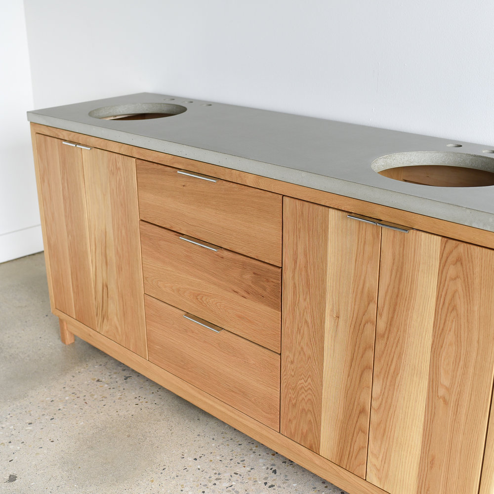 72 Modern Double Sink Wood Vanity, Solid Wood Double Bath Vanity