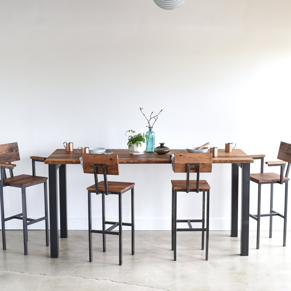 Reclaimed Wood Bar Or Counter Height Pub Table What We Make Reclaimed Wood Bar Or Counter Height, Pub Height Dining Table