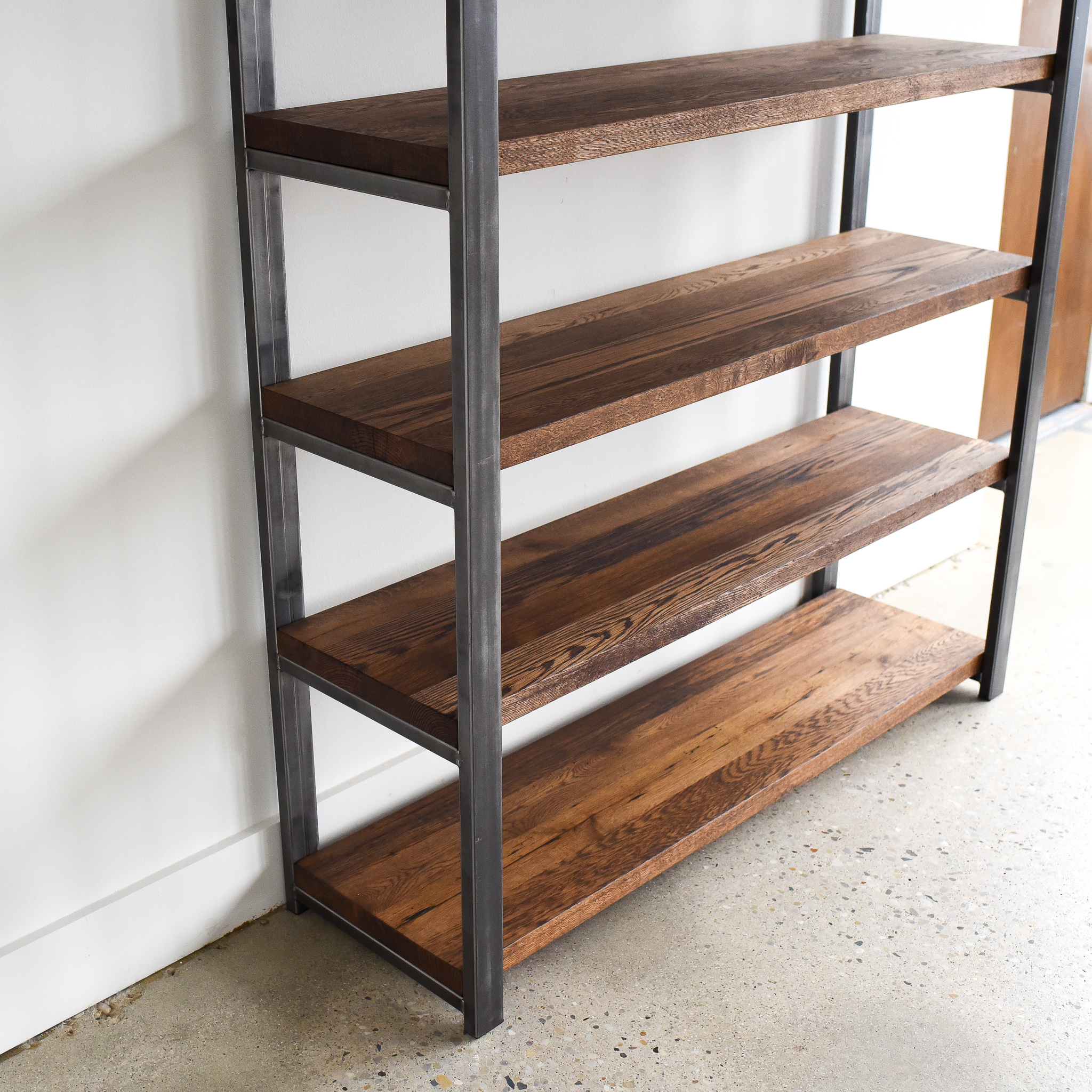 Industrial Bookcase Off 63, Yorktown 66 75 5 Shelf Industrial Bookcase Brown Christopher Knight Home