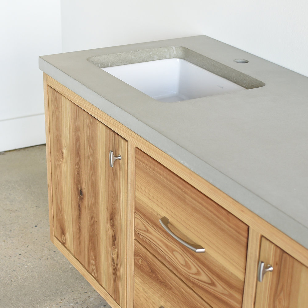 60 Floating Reclaimed Wood Vanity Double Sink What We Make 60 Floating Reclaimed Wood Vanity, 60 Vanity With Sink On Right Side