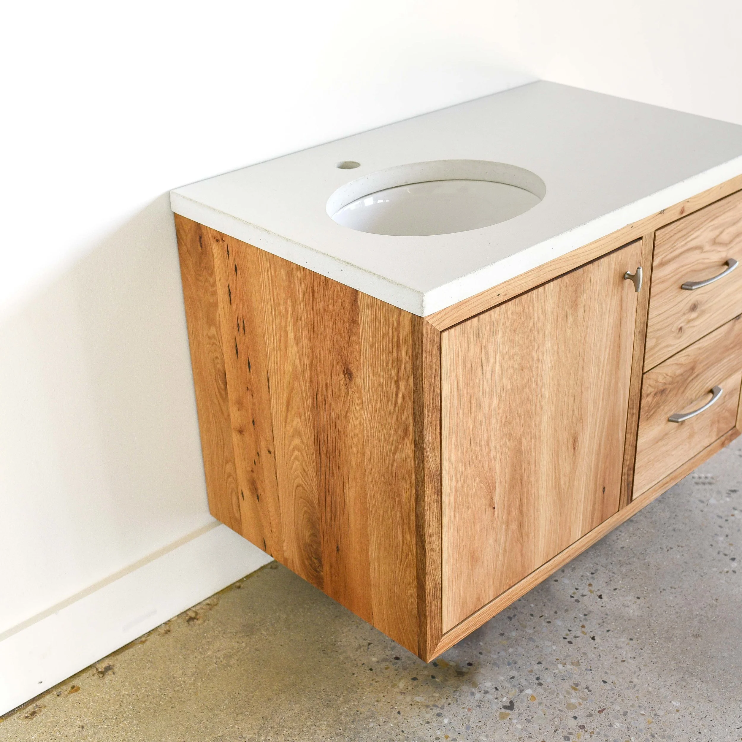 36" Reclaimed Wood Floating Vanity WHAT WE MAKE