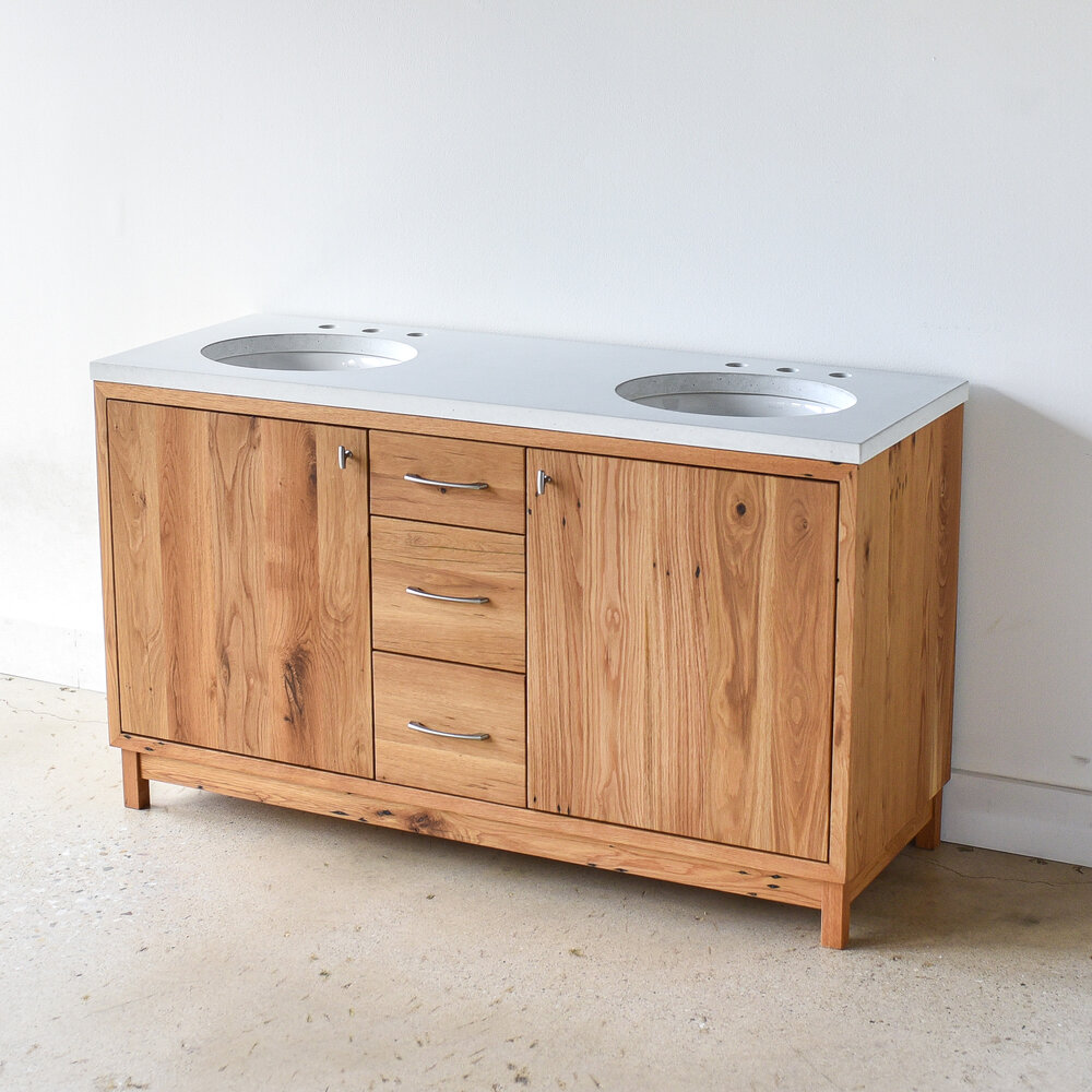 60 Modern Reclaimed Wood Vanity Double Sink What We Make