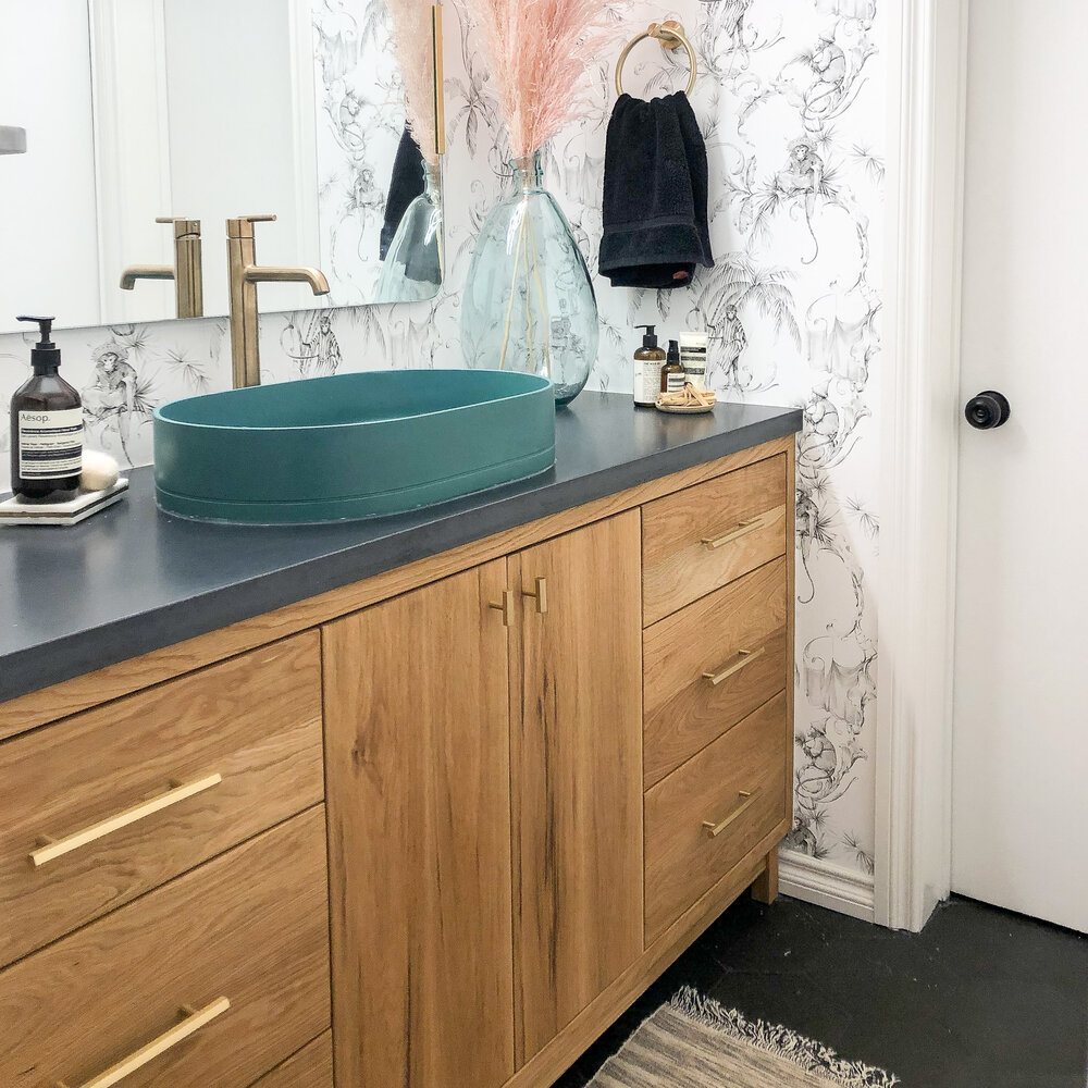 60 Modern Reclaimed Wood Vanity, 60 Inch Left Side Sink Vanity Top