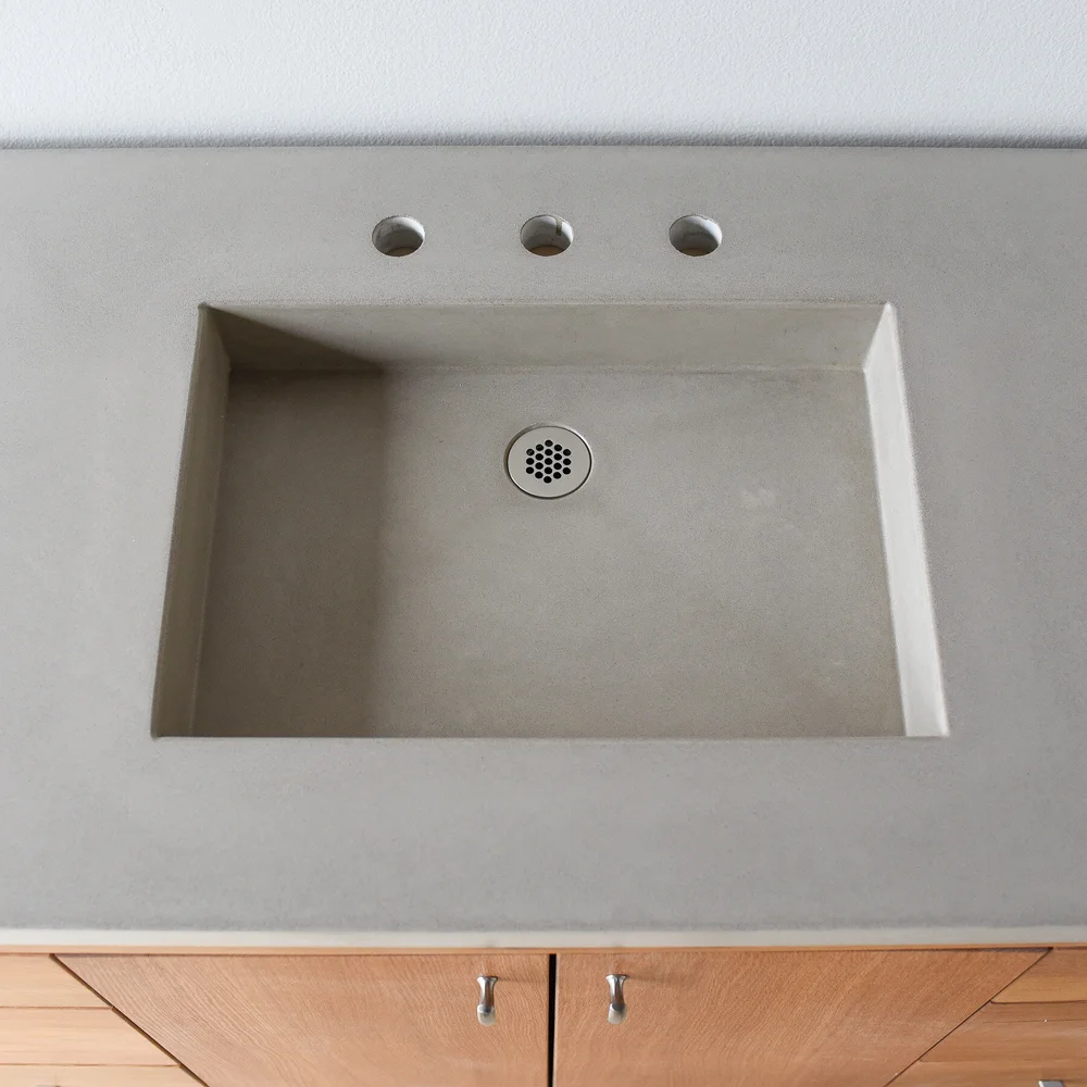 60 Concrete Vanity Top With Integral Sink What We Make 60 Concrete Vanity Top With Integral, 60 Inch Sink Vanity Top