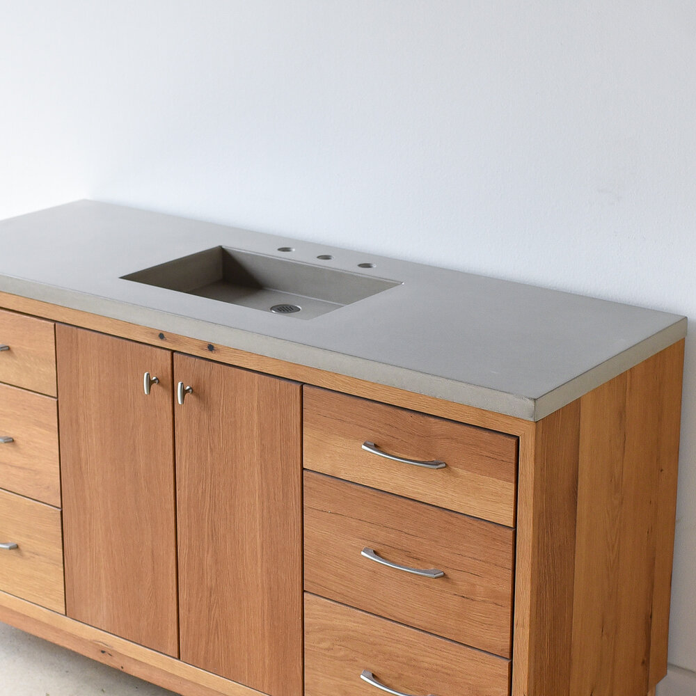 60 Concrete Vanity Top With Integral Sink What We Make 60 Concrete Vanity Top With Integral, 60 One Sink Vanity Top