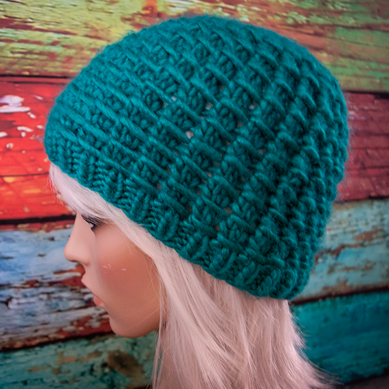 Free Knitting Pattern: Winter Waffle Hat