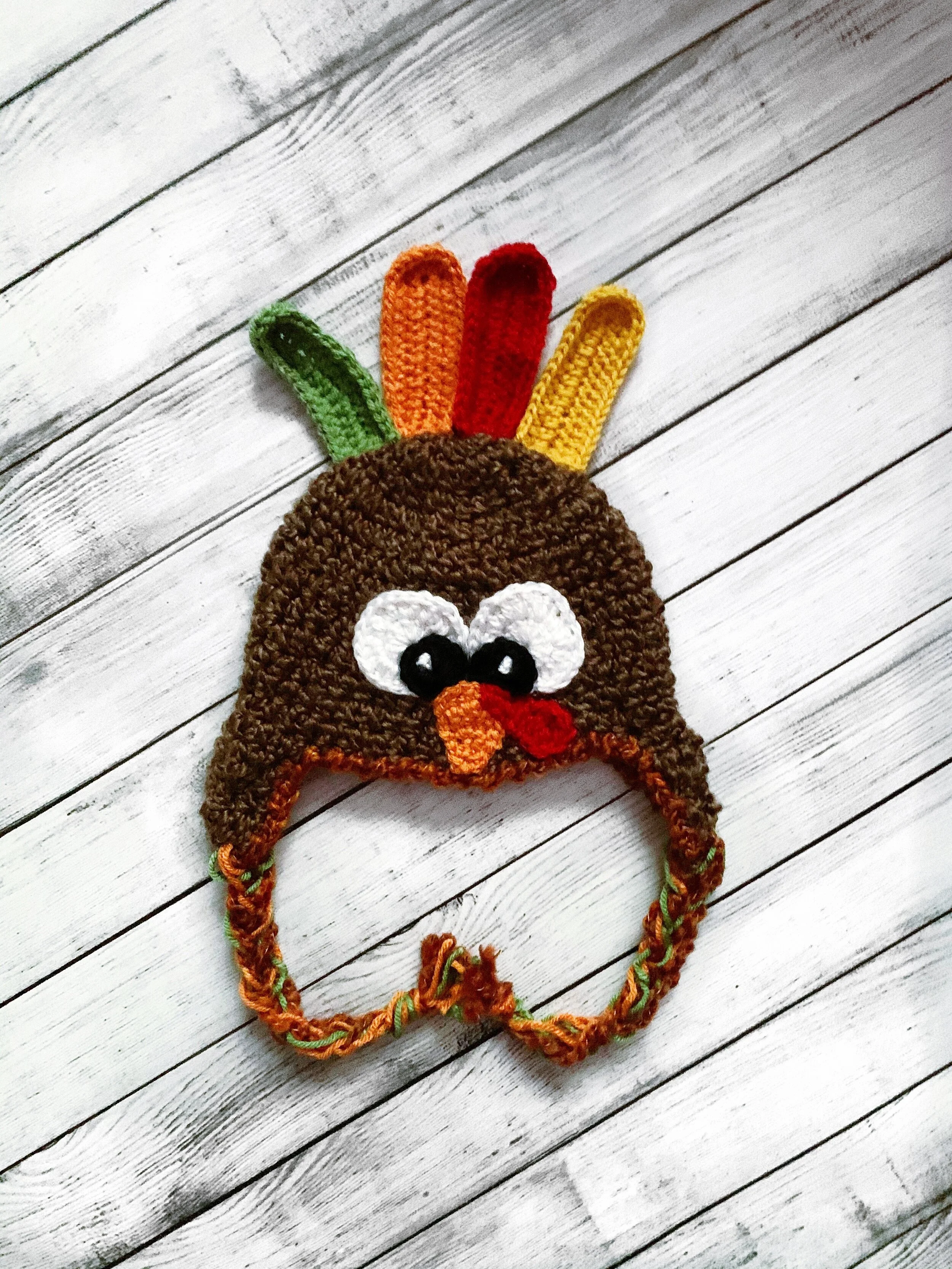 [FINISHED] Crochet Turkey Baby Hat