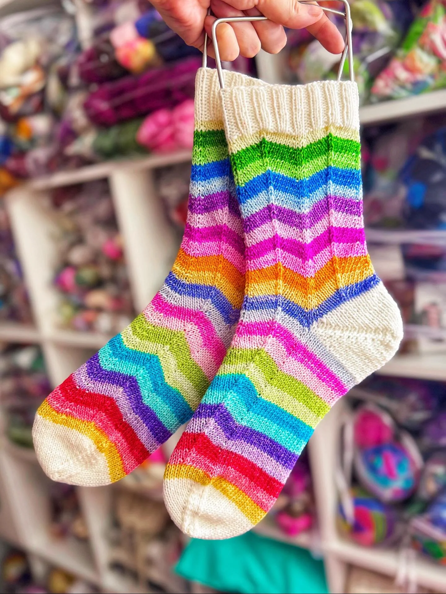 Another advent project done, but I can actually say this isn&rsquo;t a belated one - it&rsquo;s just an added bonus. 

I finished a pair of these @freckledwhimsy advent socks before the end of 2024. They&rsquo;re meant to be knit on every day, but I 