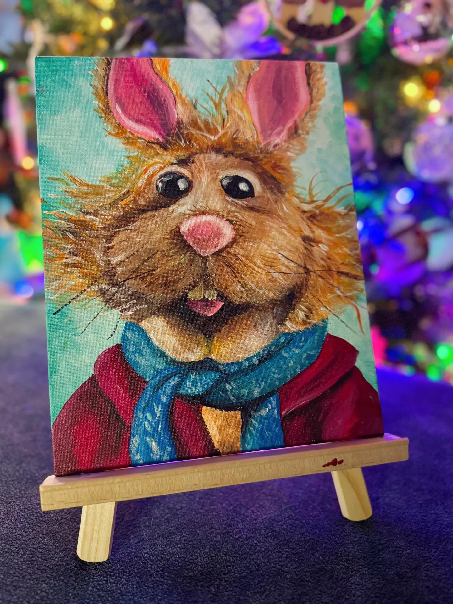 Took a break from the fiber arts today to enjoy a different kind of art. It&rsquo;s been a long time since I&rsquo;ve painted regularly, but I told myself I was going to immortalize the best Muppet ever before I went back to work after bereavement an