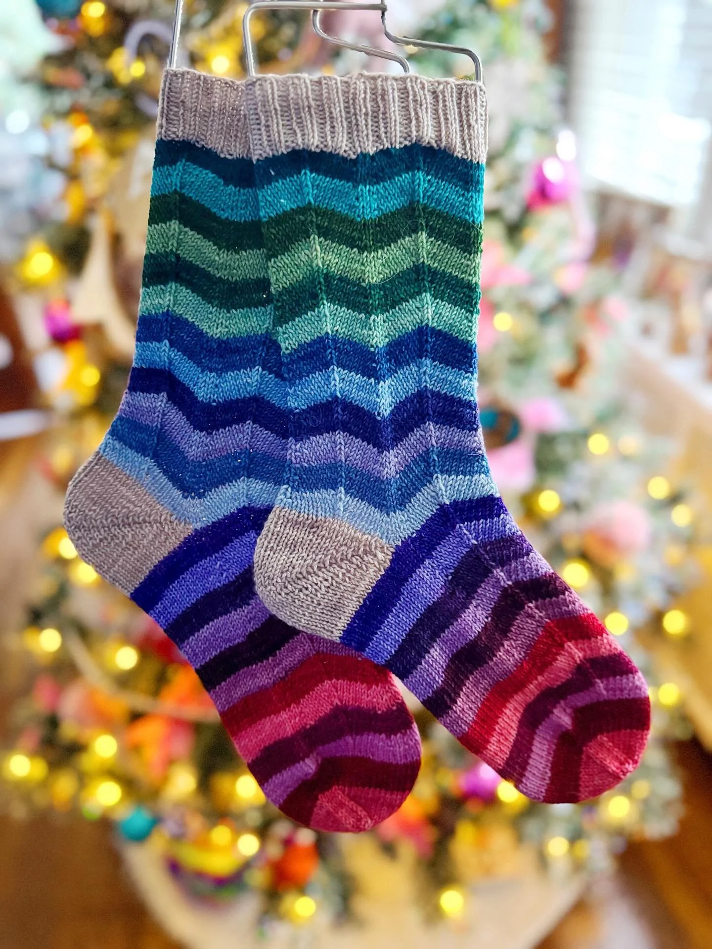 Kicking off my 2025 finished objects review with these Wonder Socks by @bryonybears, knit using this year&rsquo;s @freckledwhimsy Advent skein. 

These were my Christmas Eve cast-on, and I was only about halfway through the first sock yesterday&helli