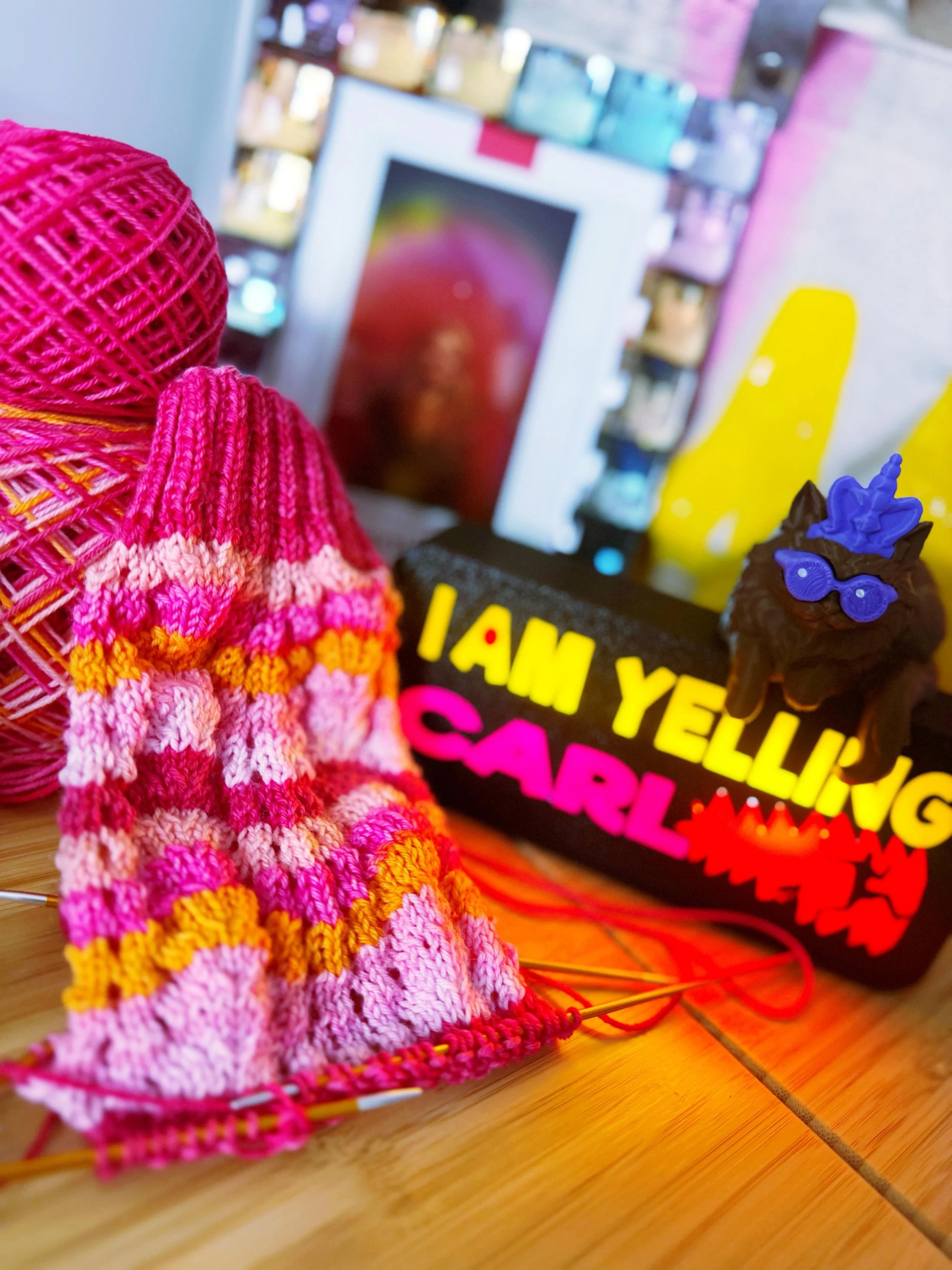 Well into knitting another sock for #summersockcamp2026 and I couldn&rsquo;t resist FINALLY casting on this pink Halloween-themed colorway from @freckledwhimsy..

I&rsquo;ve picked this yarn up and put it back approximately 50 times in the past year 