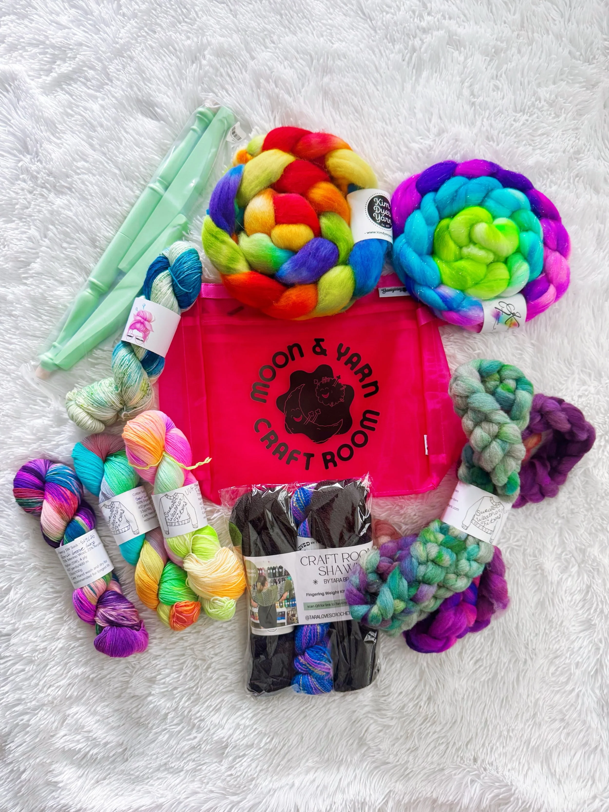 Here&rsquo;s some proof I went a little too hard at @moonandyarncraftroom over the weekend 😬 

I specifically couldn&rsquo;t resist the pop up from @sweater_weather_fibers featuring a Porch Goose Gang colorway. If you know about my own porch goose, 