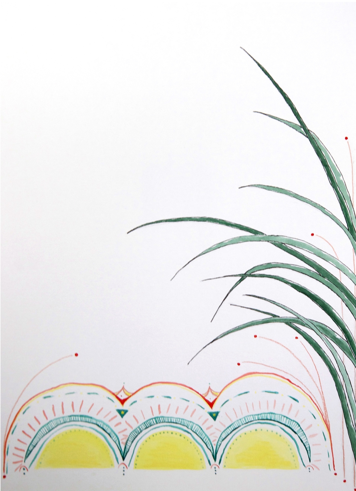 circus palm \\ 11x15 mixed media on paper #mysortofgreenthumb >> S H O P <<