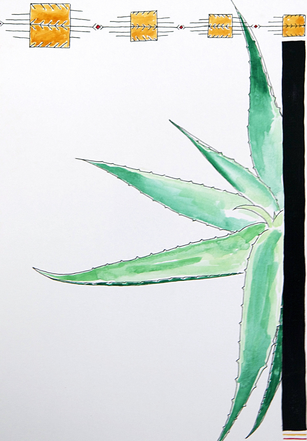 heal me a pattern \\ 11x15 mixed media on paper #mysortofgreenthumb >> S H O P <<