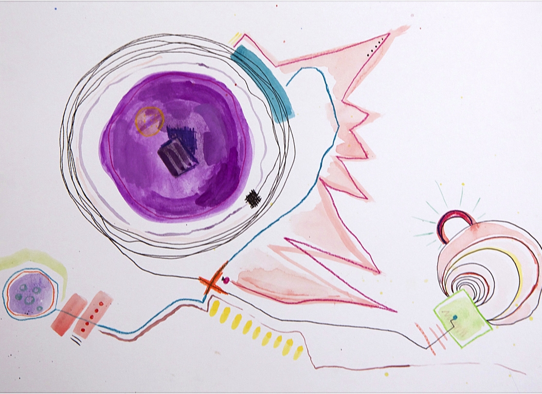 princess tea party \\ 11x15 mixed media on paper #scribblestories >> S H O P <<