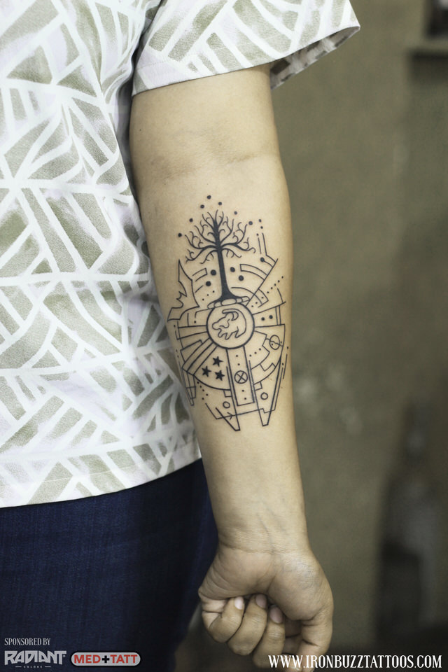 24 Dazzling LINEART & DOTISM Tattoos Done by Jayesh at Iron Buzz Tattoos in  Mumbai - Iron Buzz Tattoos