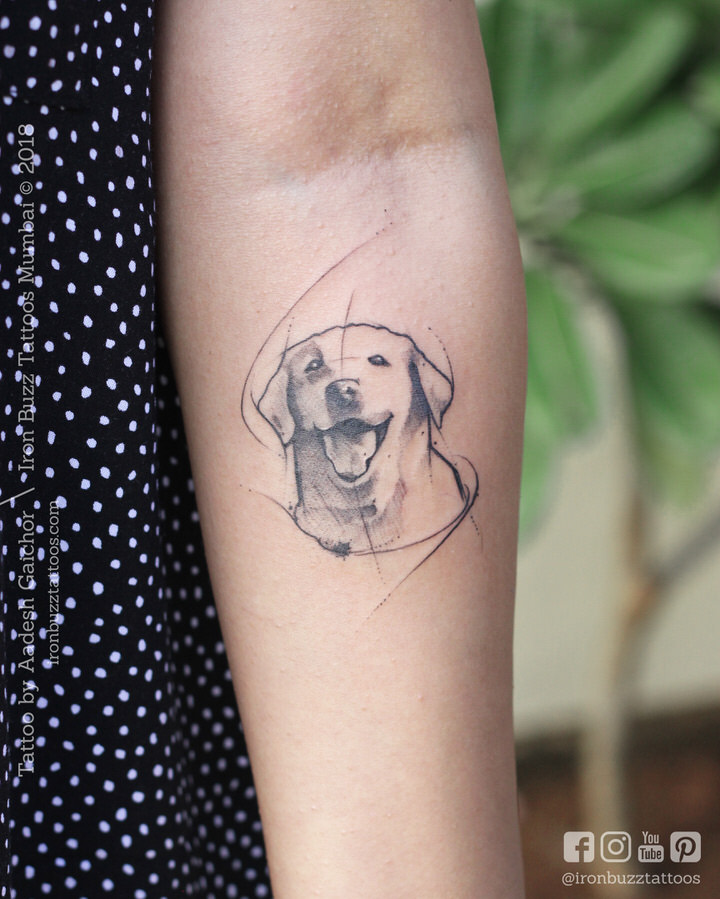 Dog Labrador Tattoo Vector Images over 440