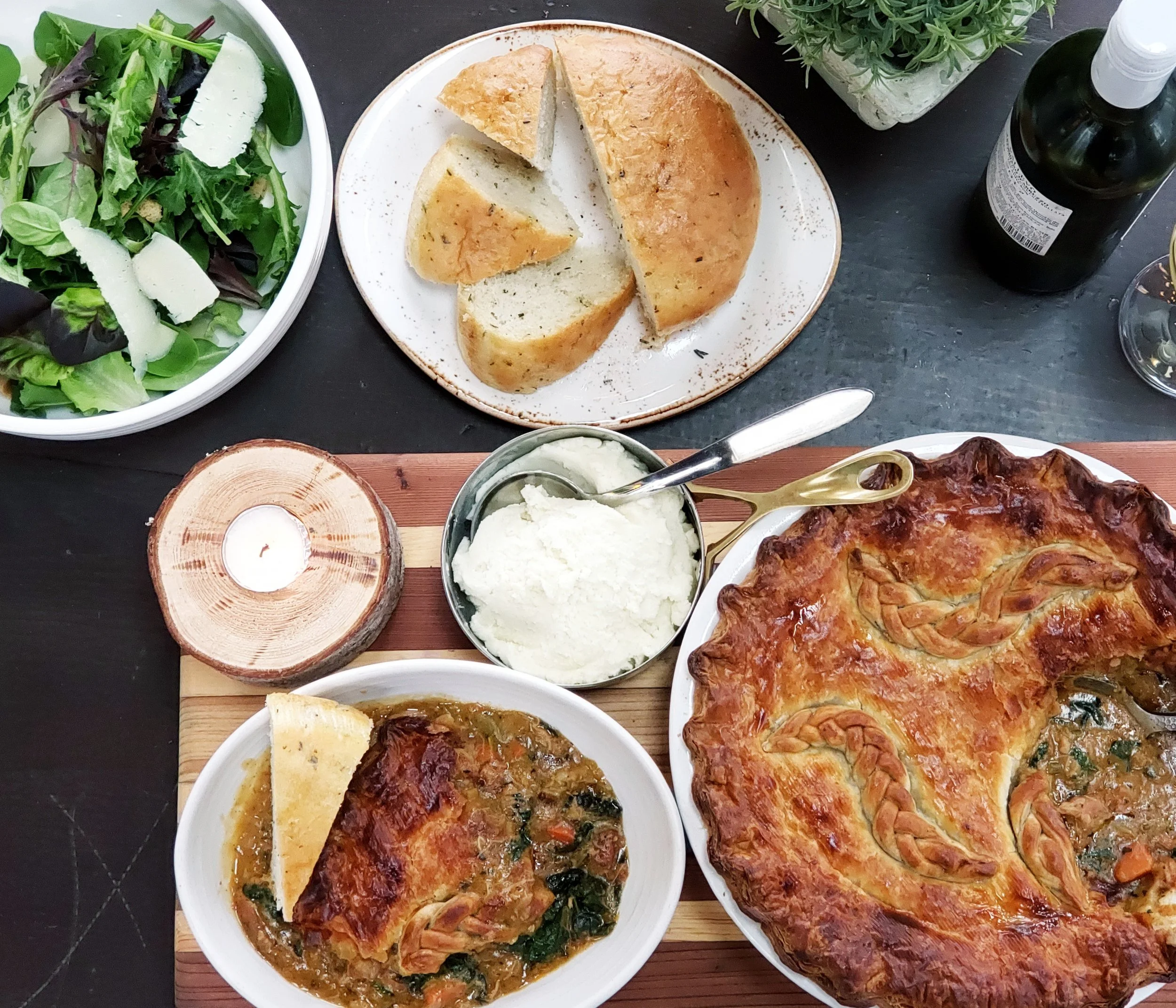 Family Meal add-on - your choice of 3 sides to accompany your pot pie - sized to feed 3-4 people as sides