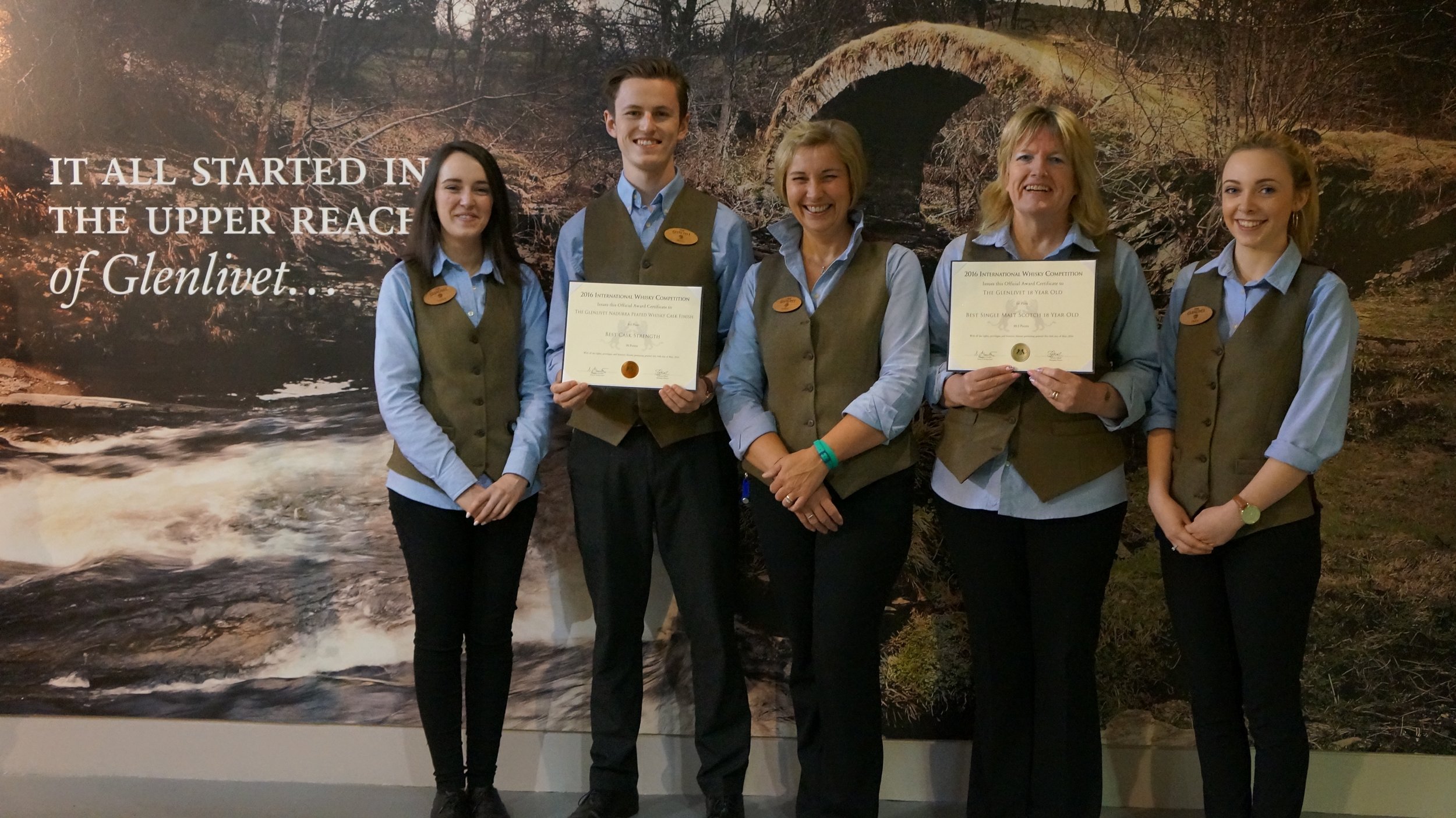 The tour guides at The Glenlivet Distillery