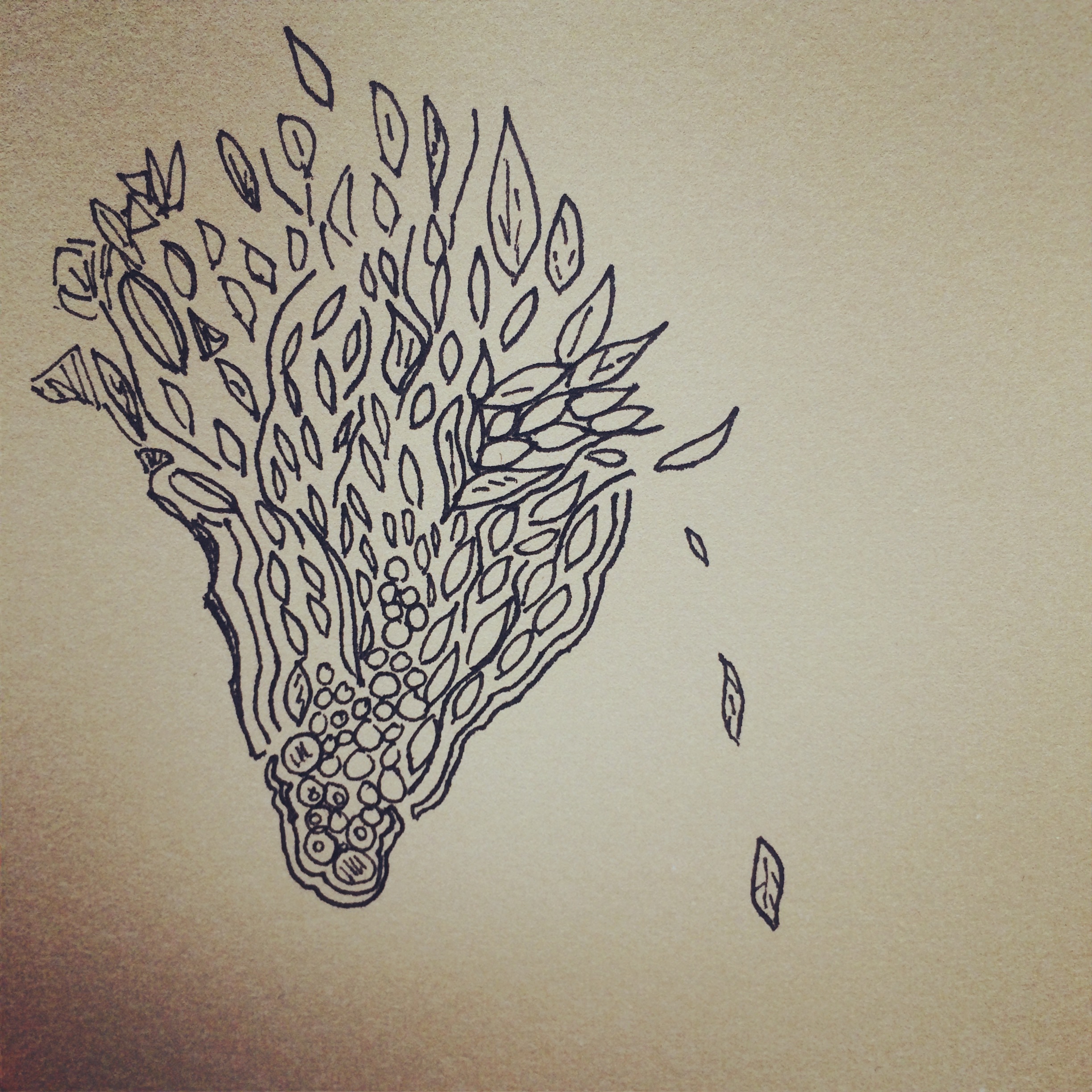 Lunch Drawing #8 (falling)
