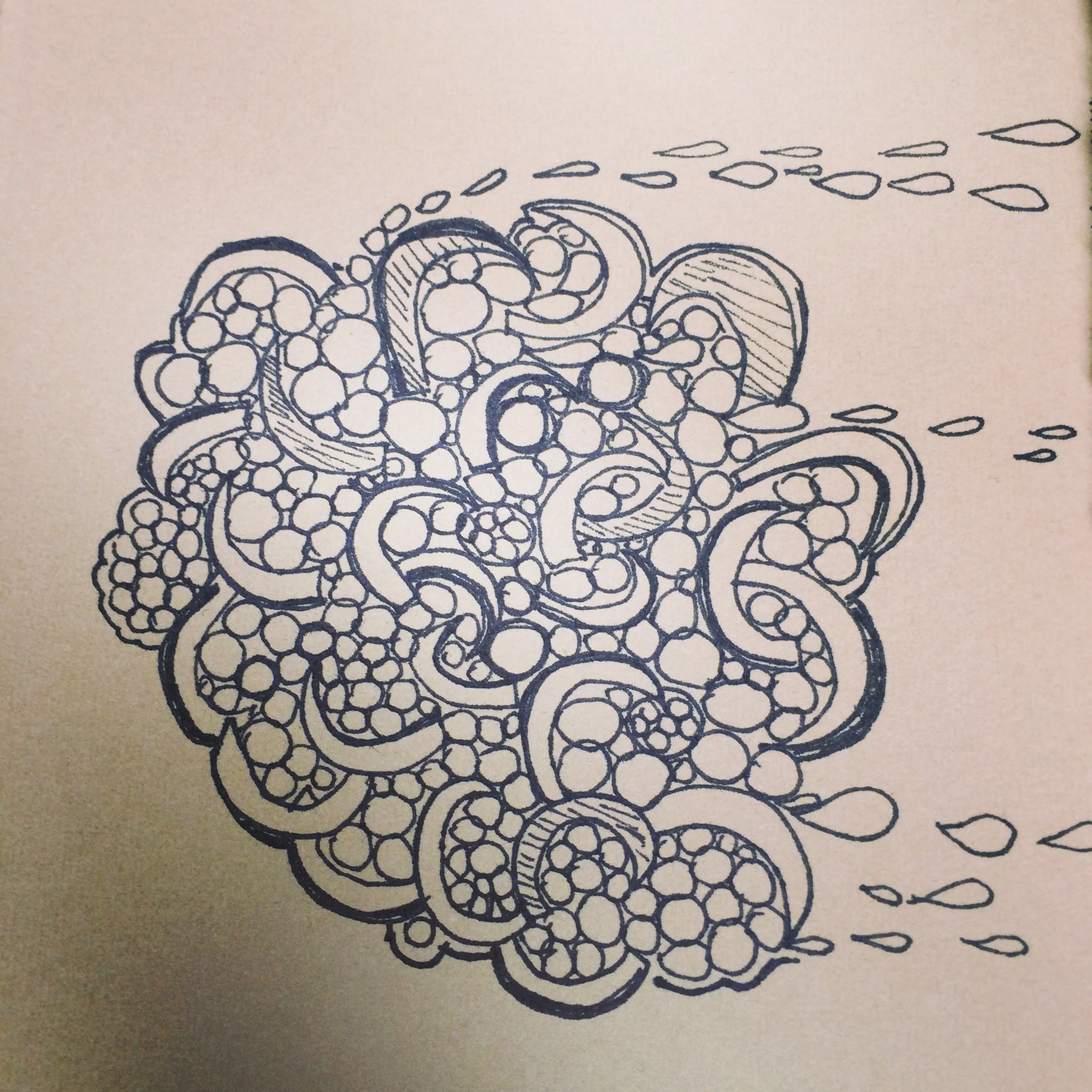 Lunch Drawing #10 (seeping/breathing) lungs