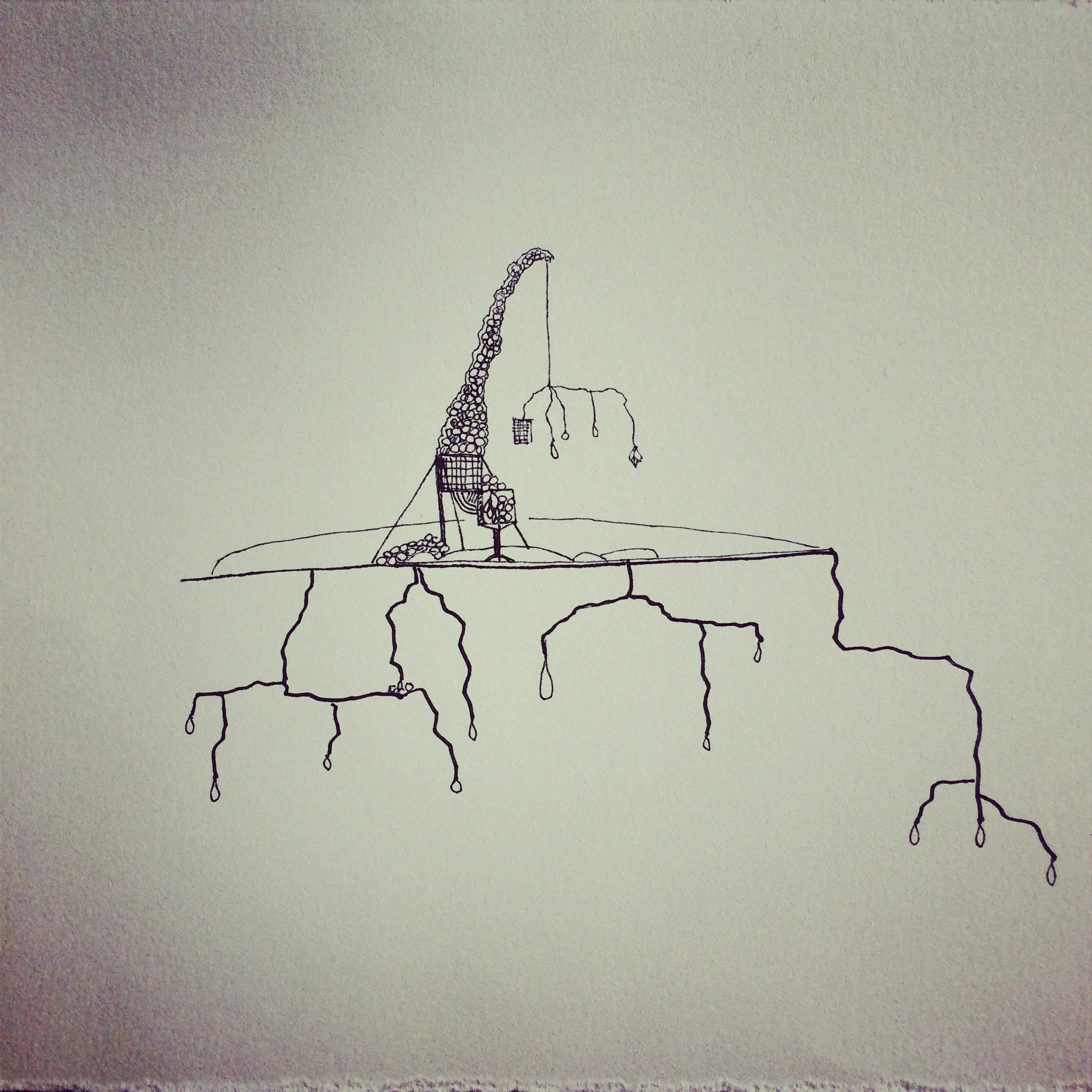 Lunch Drawing #16 (quarry)