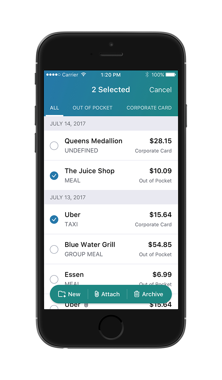 Attaching Expenses to Reports