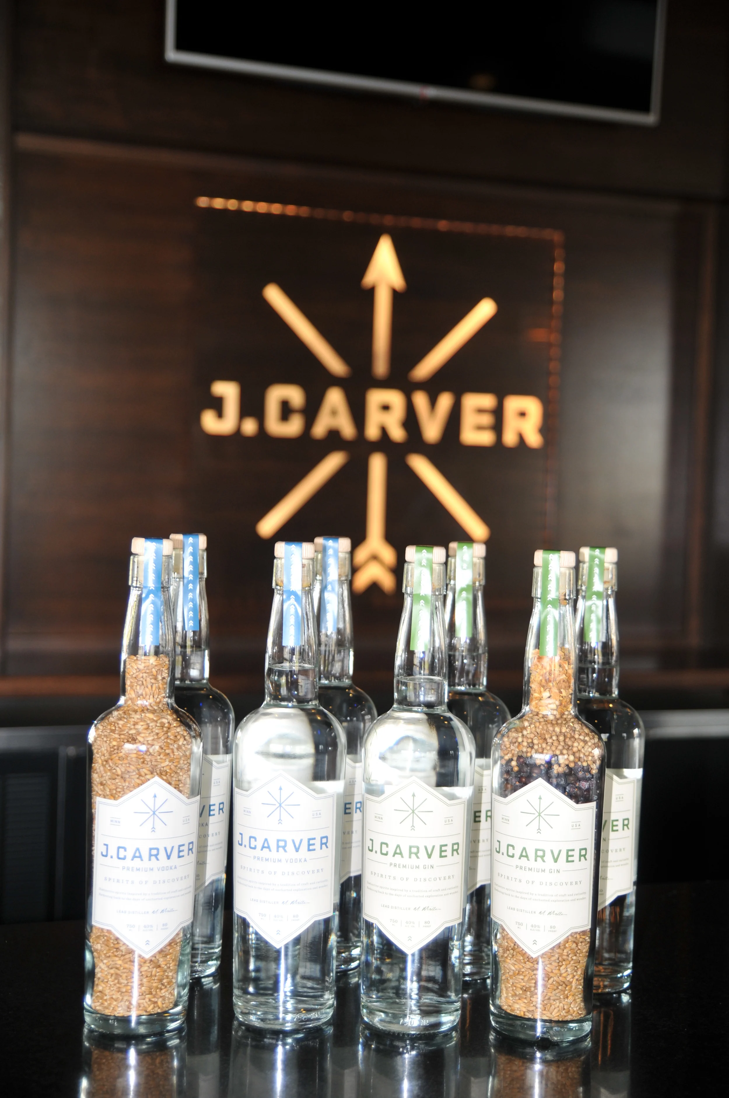J. Carver Premium Vodka and J. Carver Premium Gin