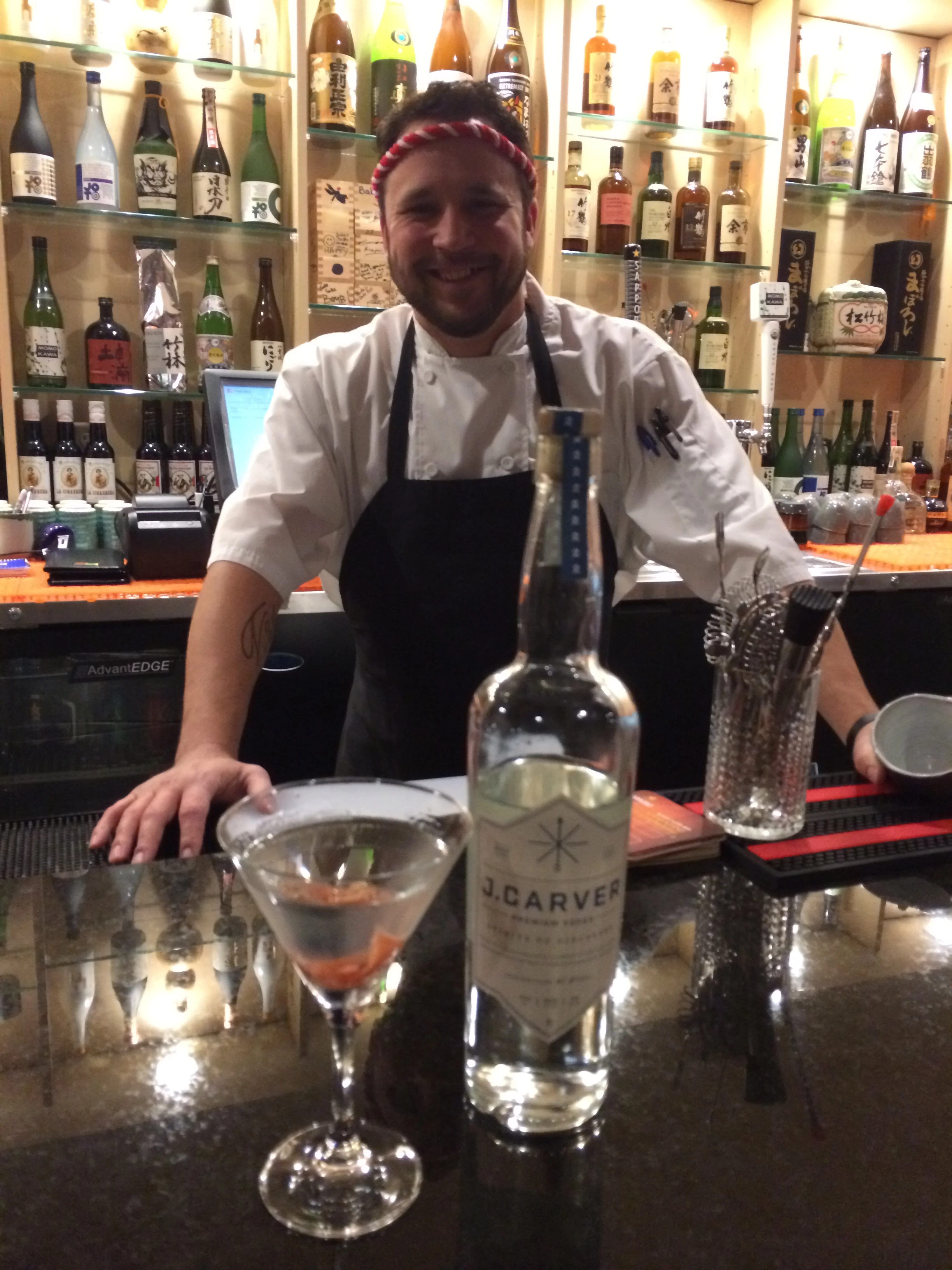 Anthony at Sushi Fix serving up a Saketini