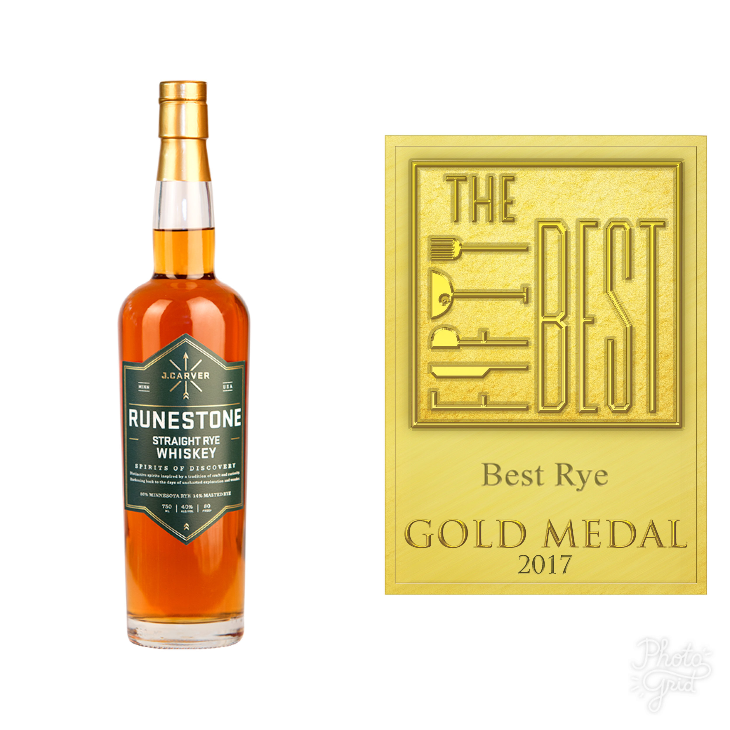 Runestone Straight Rye Gold Medal Winner J Carver Distillery