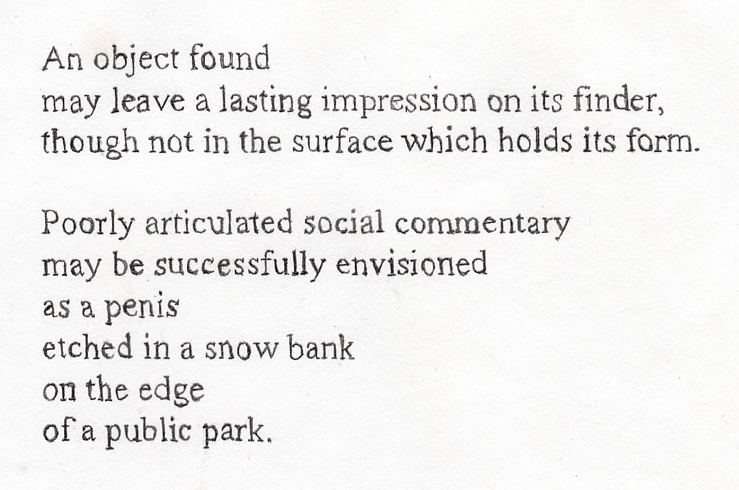 Found Object Poem (Detail)