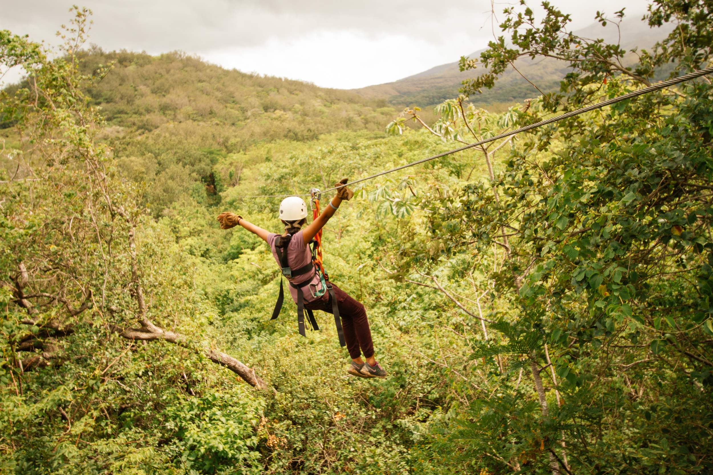 We Ziplined through the tree's on our day off.