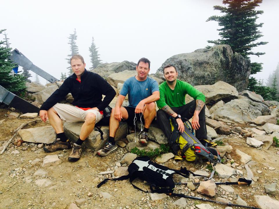 Top of Defiance Mountain. That was long. And where'd the sun go? And Yeah we're getting a bit tired!