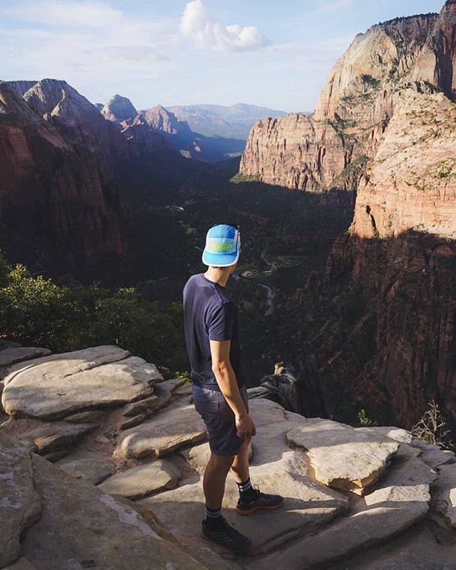 Sweaty backs and epic views at the top of Angel&rsquo;s Landing in Zion. We got one of the first busses to the trail head and I&rsquo;m so glad we did. It was an incredible hike with amazing exposure. When we finished I was already thinking of when w