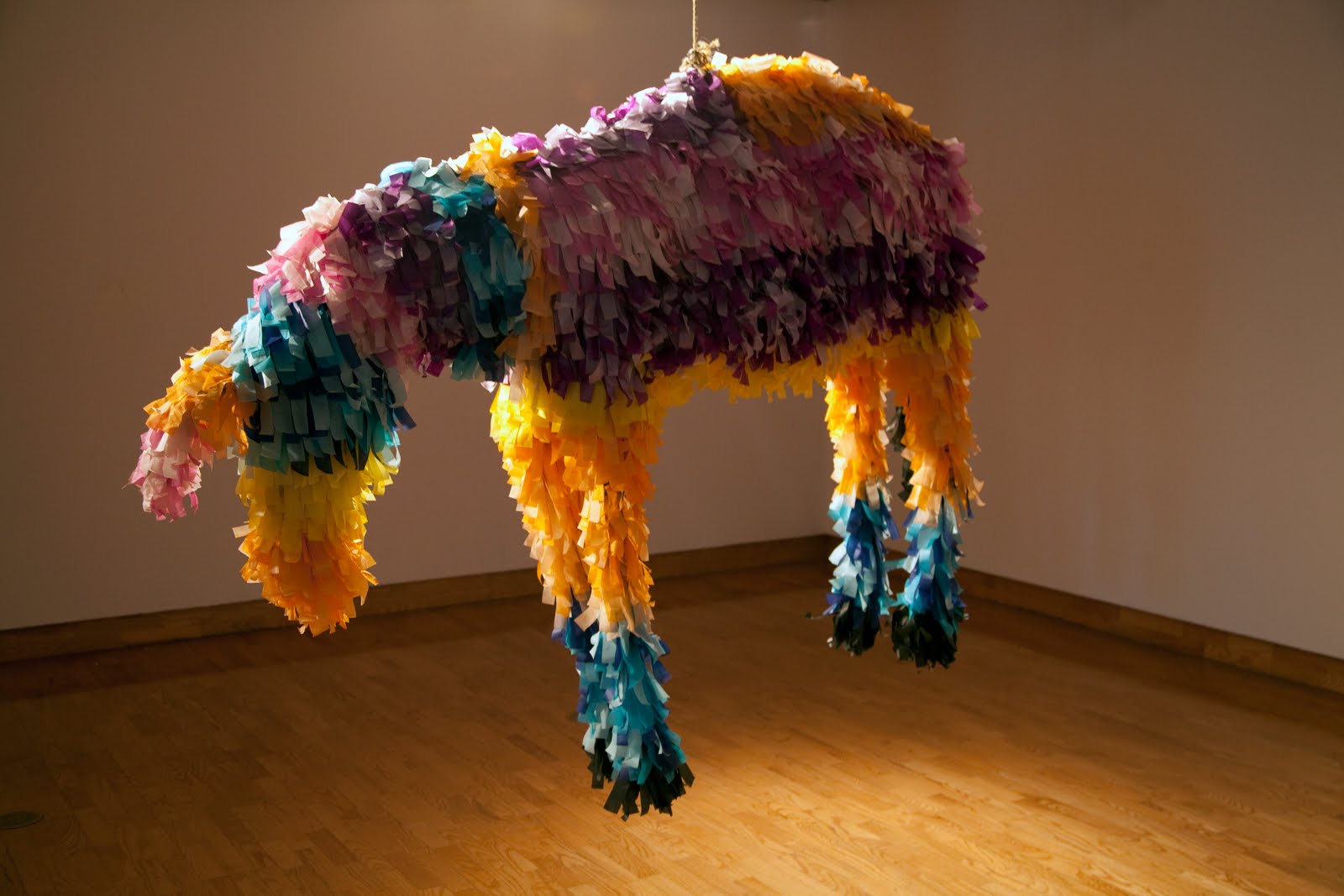 Donkey Piñata . 2010. mixed media. 4.5'x6'x2.5' Photo: Krystal Ramirez