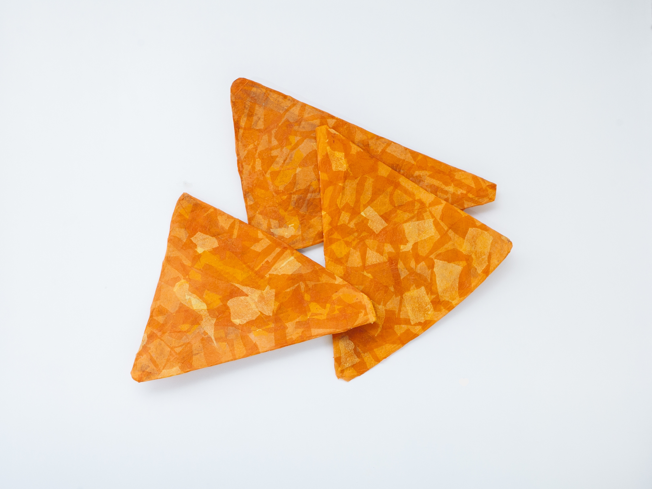 Doritos, Nacho Cheese. 2015. cardboard, paper and glue. 36"x 36" Photo: Mikayla Whitmore