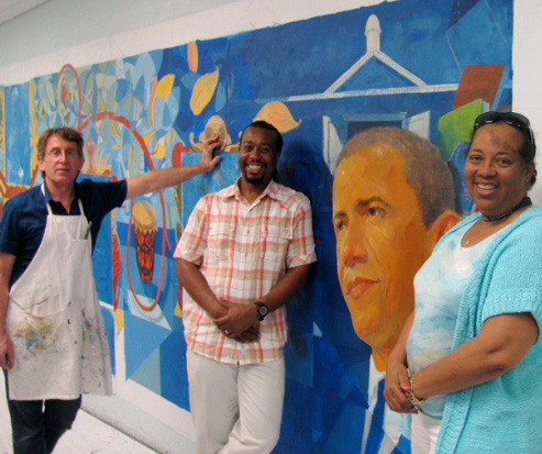 Mural, Artist Residency, California Avenue School, Uniondale, NY