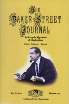 The Winter 2013 issue of the Baker Street Journal with actor Herbert Kelcey