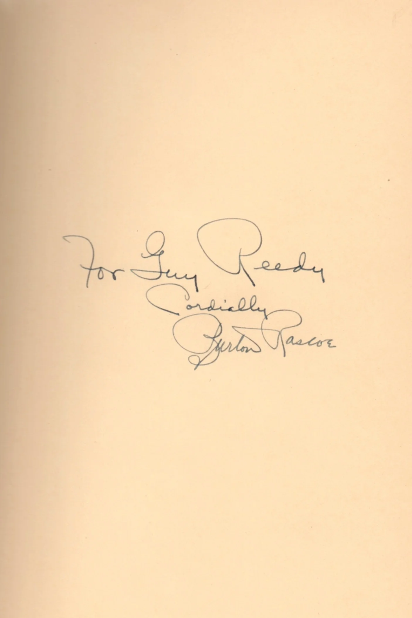 Rascoe's autograph.