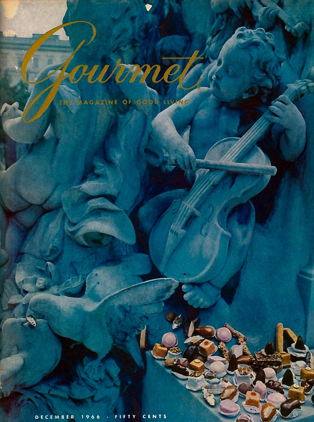 The cherubic cover of Gourmet magazine for December 1966.